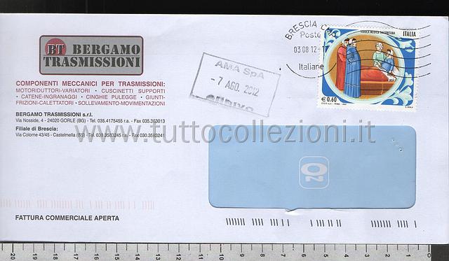 Collezionismo di storia postale buste viaggiate affrancatura tariffe postali degli anni 2000